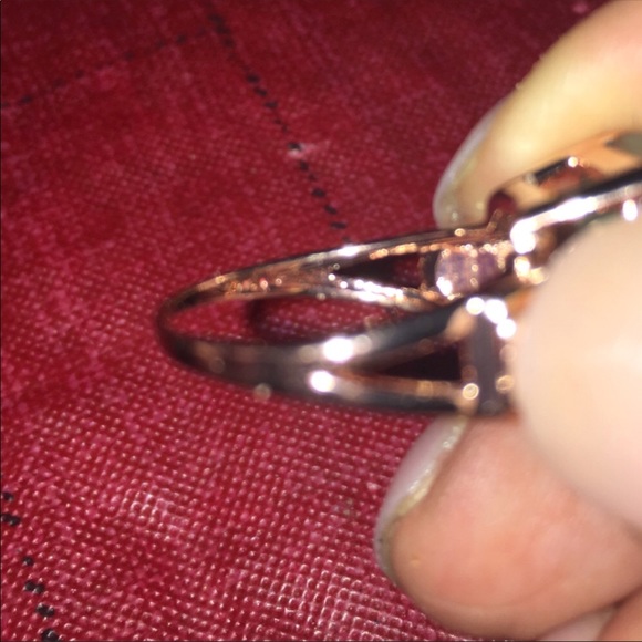 10.4Ct Aquamarine Rose Gold Cocktail Ring Stunning - Picture 7 of 8